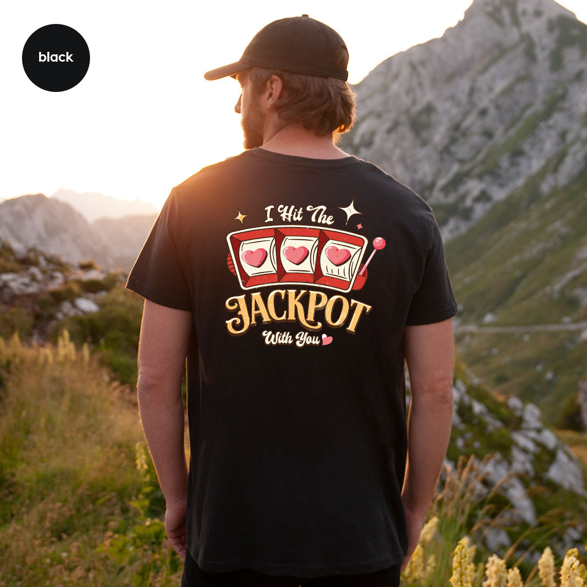 I Hit The Jackpot With You Shirt, Romantic Valentine's Day T-Shirt