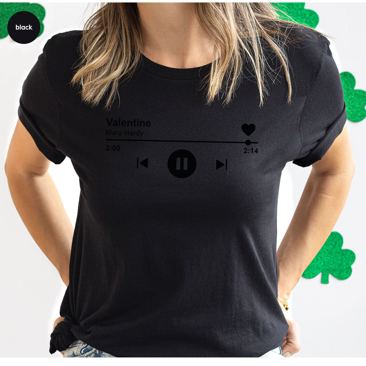 Valentine's Day Shirt, Play Music For Valentine's Shirt, Valentine's Day Playlist T-Shirt