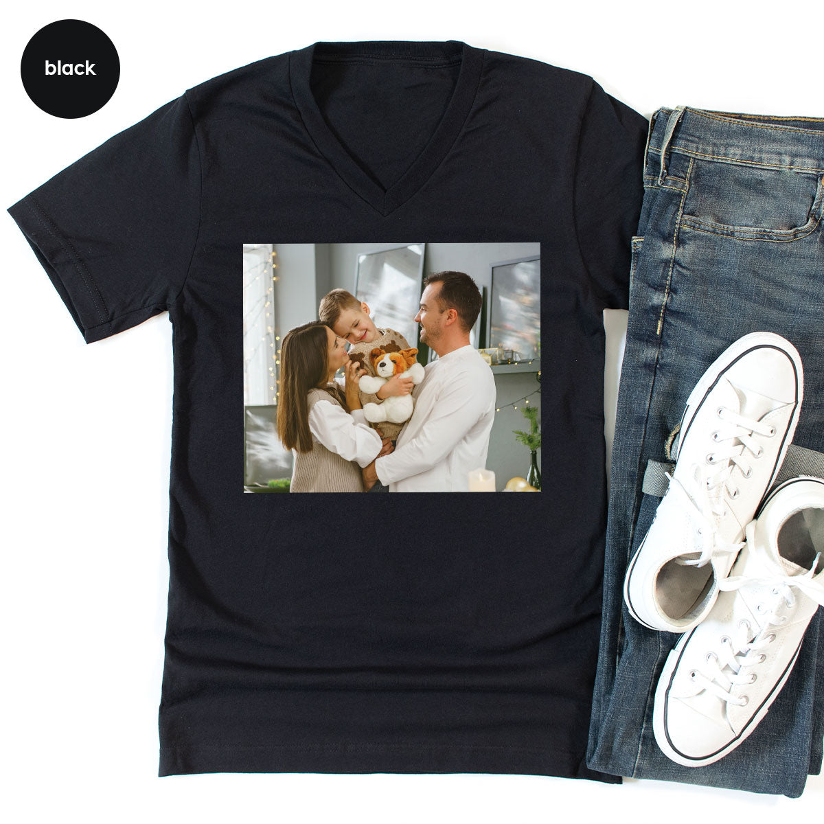 Custom Family T-Shirt, Customizable Photo Shirt, Baby Photo Tee, Family Custom Photo T-Shirt