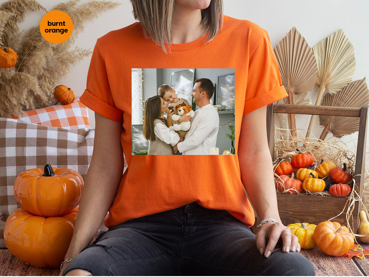 Custom Family T-Shirt, Customizable Photo Shirt, Baby Photo Tee, Family Custom Photo T-Shirt