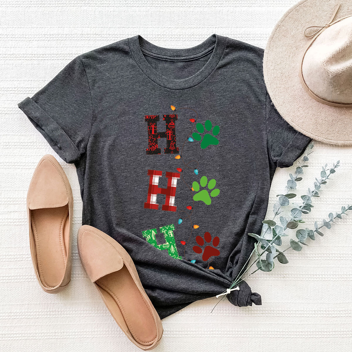 Christmas Cat Shirt, Santa Clause T-Shirt For Cat Mom, Pet Owner Christmas Tee, Dog Christmas Gift