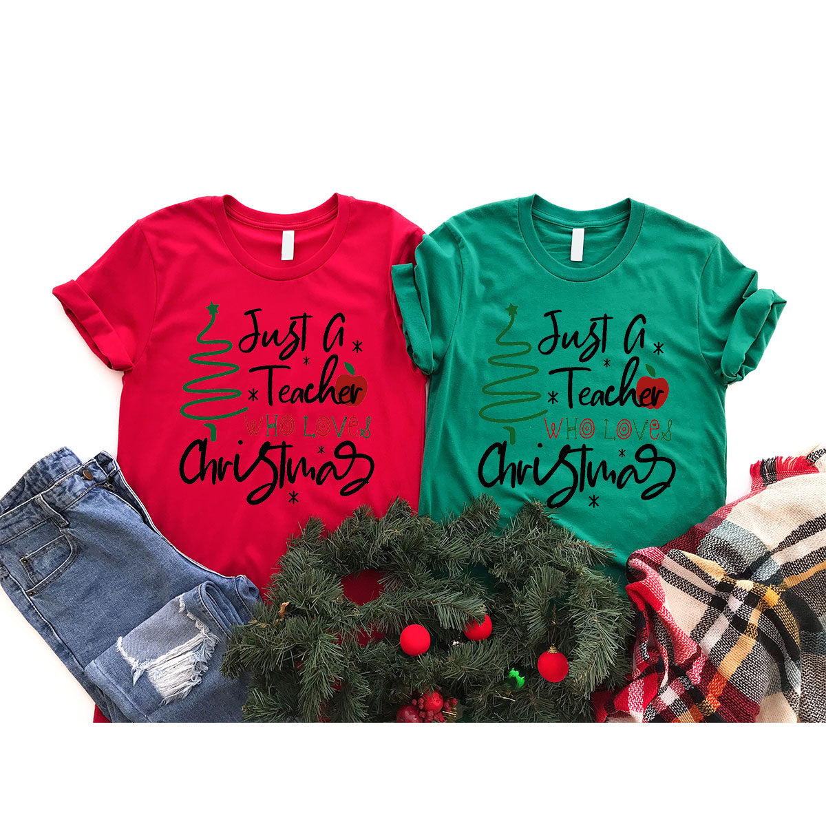 2023 Christmas Love Shirt, Just A Teach Who Loves Christmas Tee, Xmas 2023 Design T-Shirt