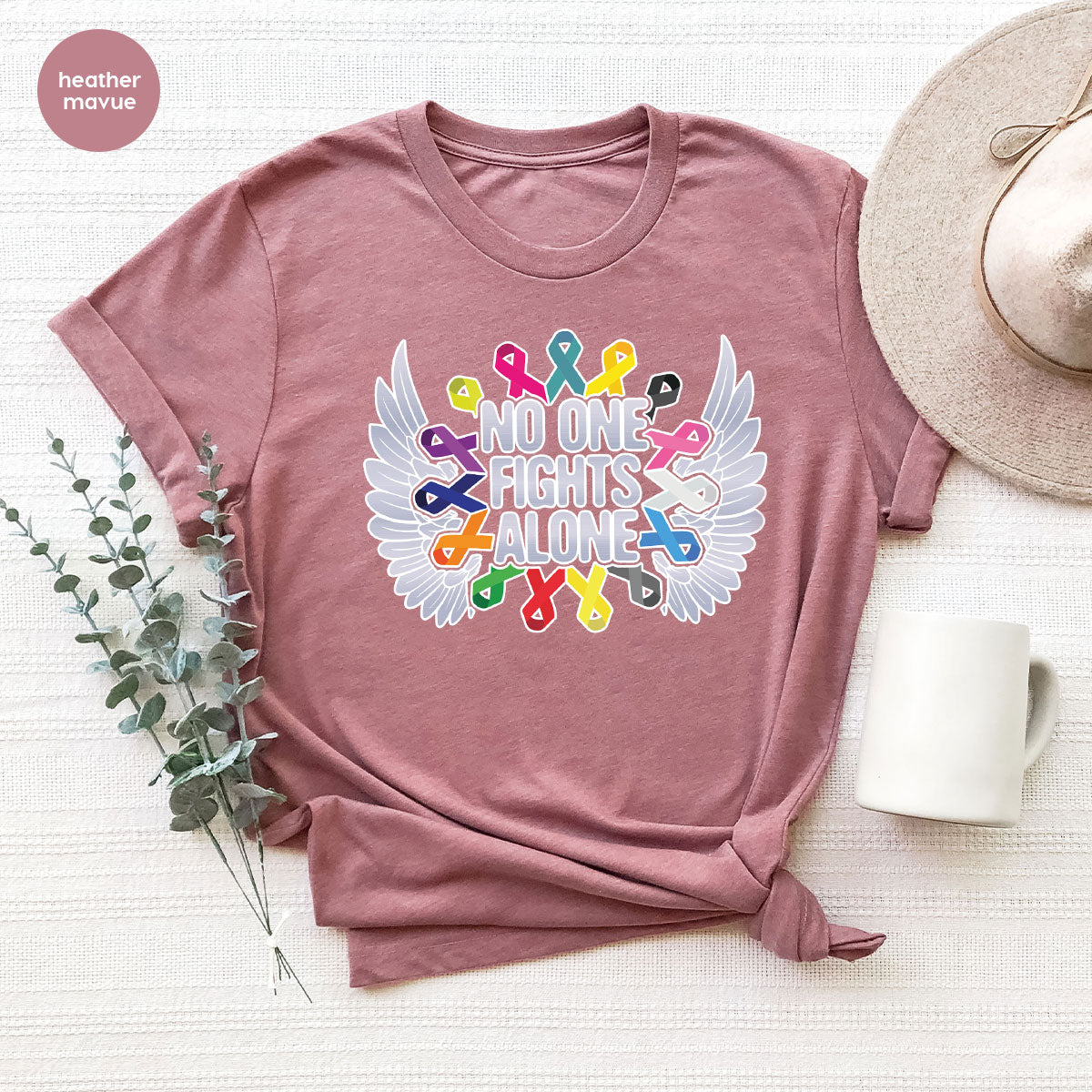 No One Fights Alone Shirt, Cancer Fighter T-Shirt, Cancer Warrior Tee