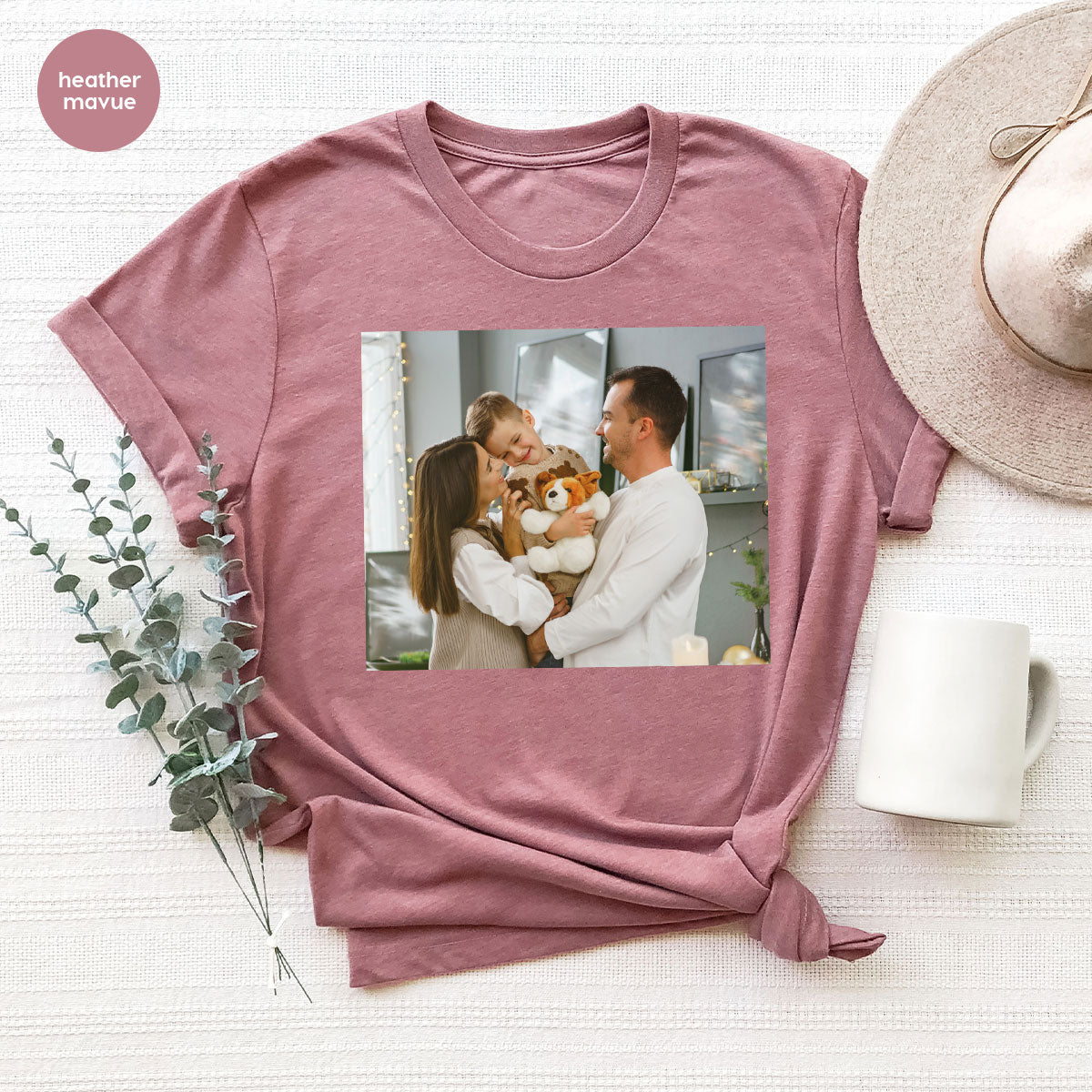 Custom Family T-Shirt, Customizable Photo Shirt, Baby Photo Tee, Family Custom Photo T-Shirt