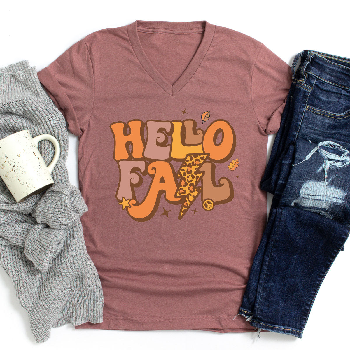 Hello Fall Shirt, Halloween Fall T-Shirt, Halloween 2022 Hoodie, Hello Halloween Long Sleeve Shirt