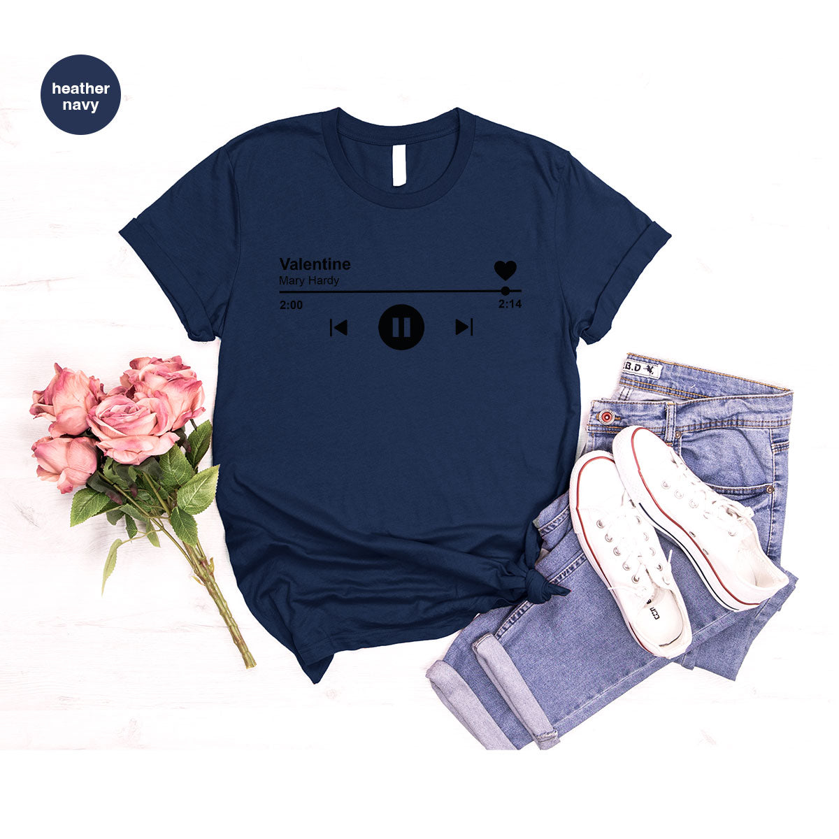 Valentine's Day Shirt, Play Music For Valentine's Shirt, Valentine's Day Playlist T-Shirt