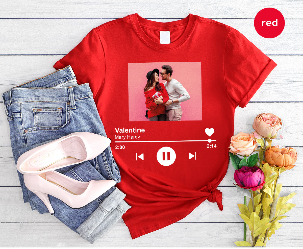 Custom Photo Valentine's Day Shirt, Personalized Valentine's Day Gift, Custom Photo Lover's Day Shirt