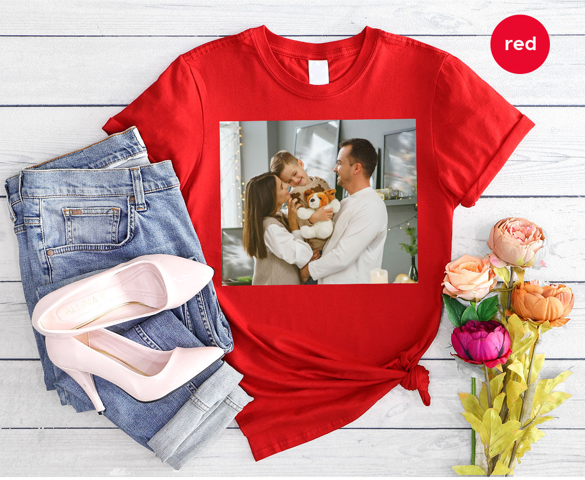 Custom Family T-Shirt, Customizable Photo Shirt, Baby Photo Tee, Family Custom Photo T-Shirt