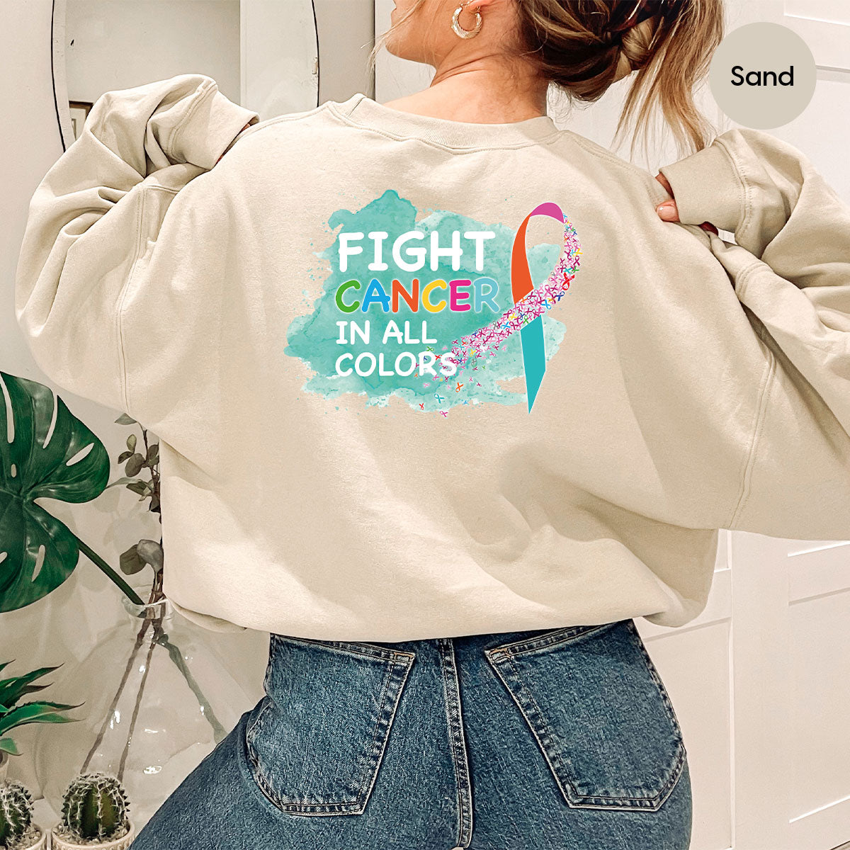 Fight Against Cancer Shirt, Cancer Warrior T-Shirt, Fight Cancer With All Colors Shirt