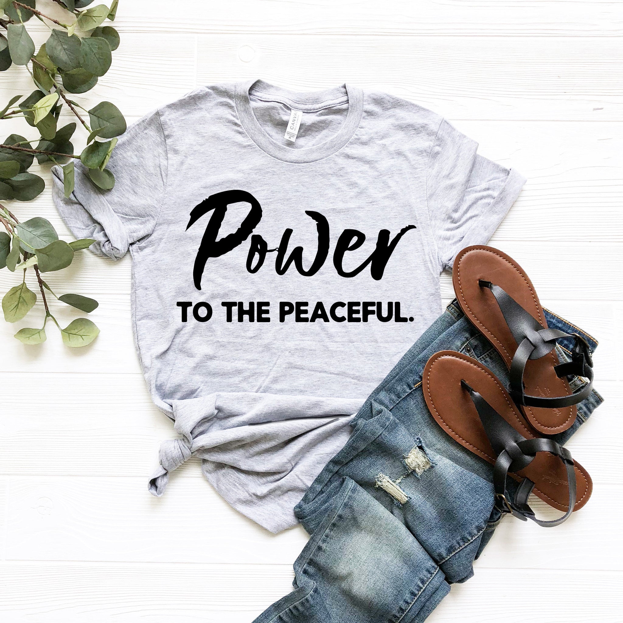 Power to the Peaceful, Christian Apparel, Christian Tees, Christian T-Shirts, Religious Clothing, Jesus Clothing, Faith, Motivational shirt - Fastdeliverytees.com