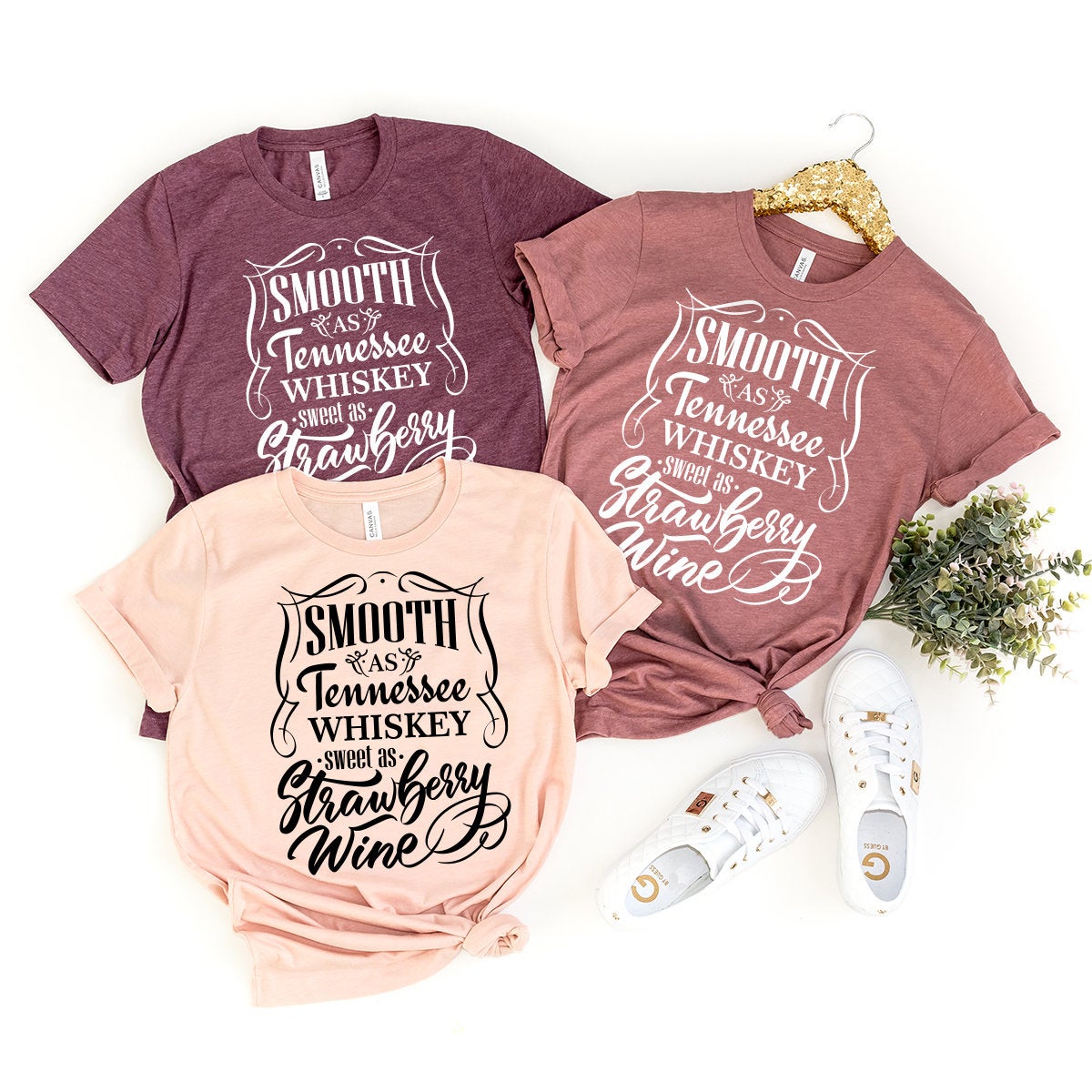 Smooth As Tennessee Whiskey Sweet As Strawberry Wine T-Shirt, Tennessee Whiskey Song Quote Shirt, Country Music Shirt, Chris Stapleton Shirt - Fastdeliverytees.com