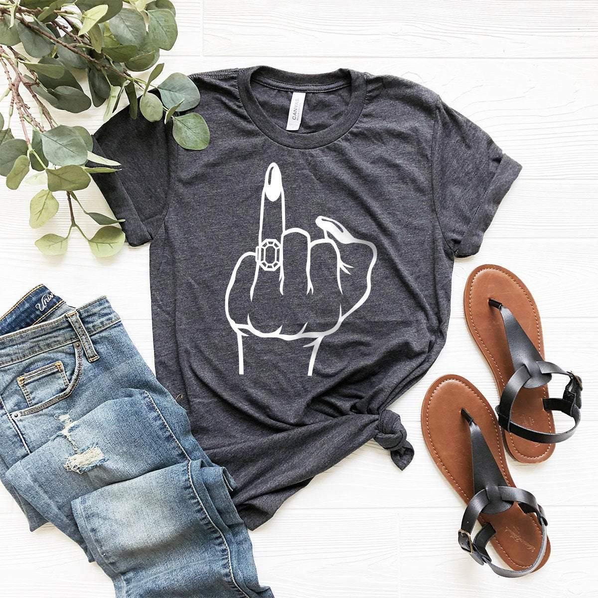 Bridal Party Shirt, Ring Finger With Ring Shirt, Funny Bridal Shirt, Engaged AF T-Shirt, Engagement Announcement, Bride Finger Shirt - Fastdeliverytees.com