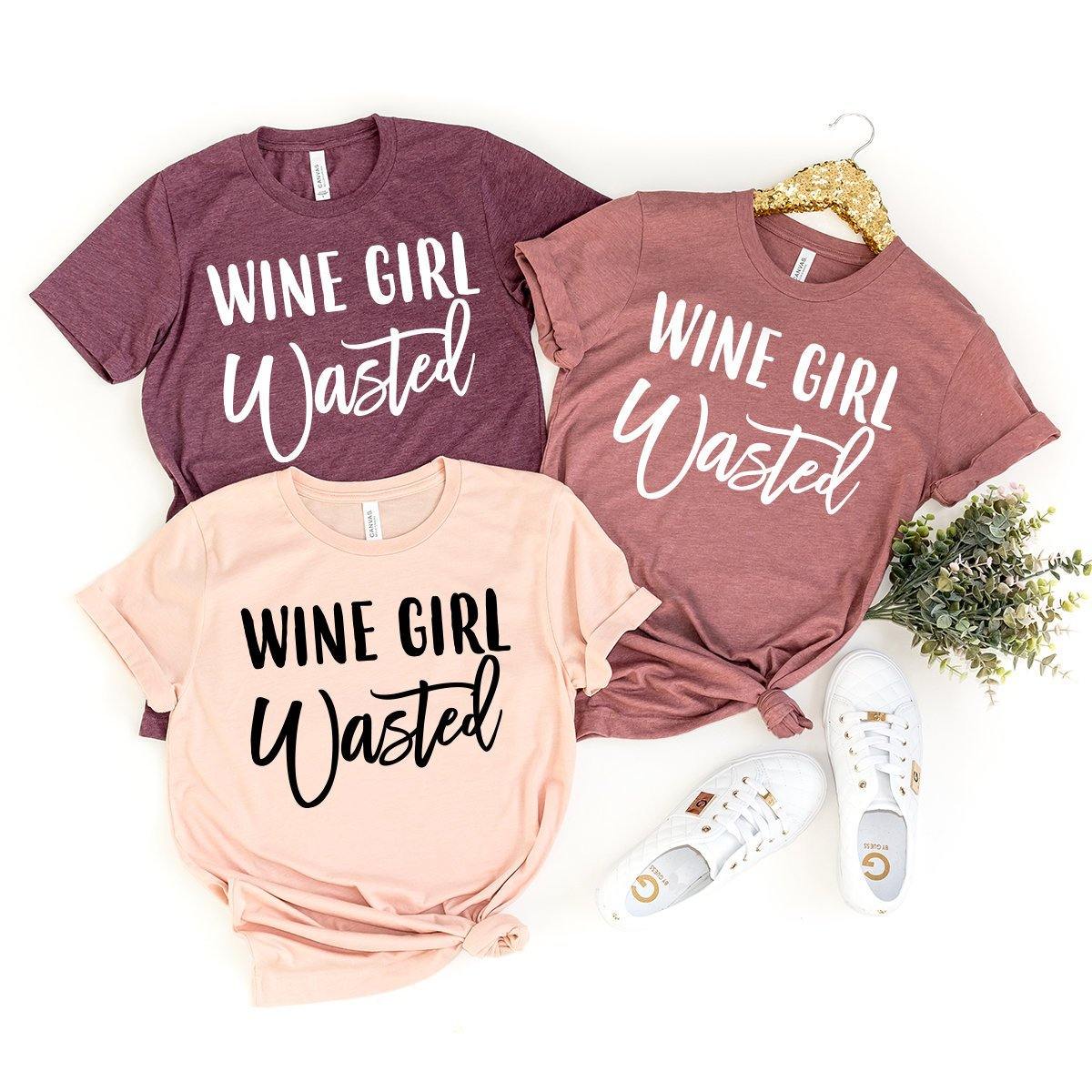 Wine Bachelorette Party T-Shirt, Wine Shirt, Drink Wine Shirt, Wine Girl Wasted Tee, Wine Tee, Drinking Wine Shirt, Drink Shirt, Wine Tshirt - Fastdeliverytees.com