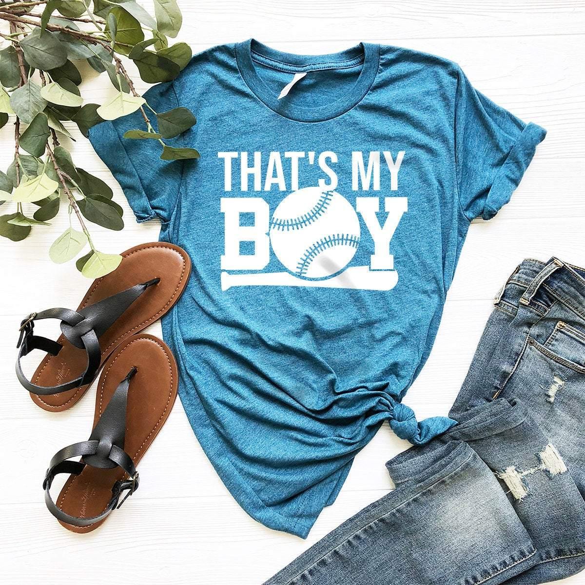 Baseball Mom T-Shirt, Baseball Mom, Baseball Mom Shirts, Baseball Mom Tee, Baseball Mama Shirt, That's My Boy Shirt, Softball Mom Shirt - Fastdeliverytees.com