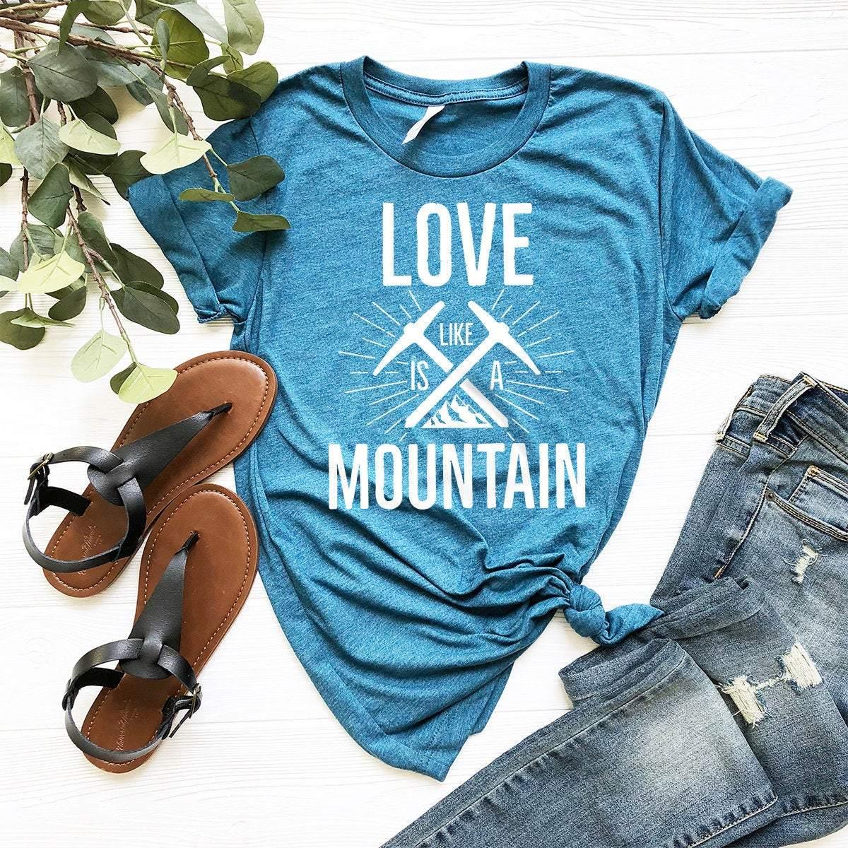 Camping Shirt ,Love Mountain Shirt, Adventure Shirt, Hiking Shirt, Climbing Shirt, Camper Shirt, Wanderlust Shirt, Mountain - Fastdeliverytees.com