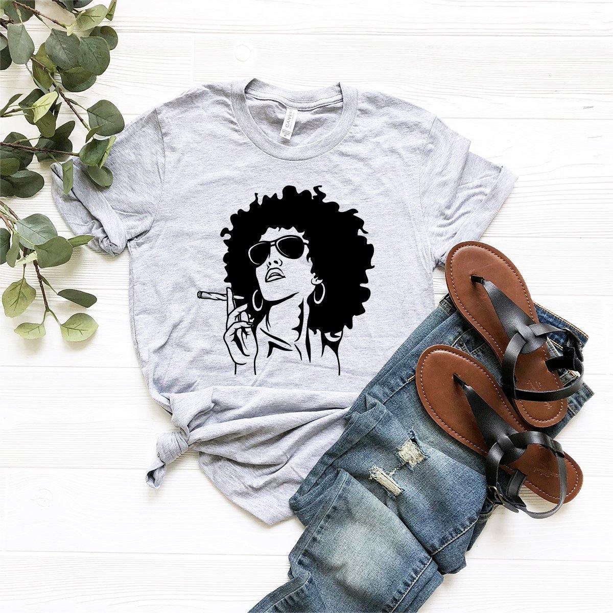 Afro Girl Shirt, Weeding Shirt,, Weeding Tee, Funny Weeding Shirt, Marijuana Girl Shirt, Stoner Shirt, Black women weed shirt - Fastdeliverytees.com