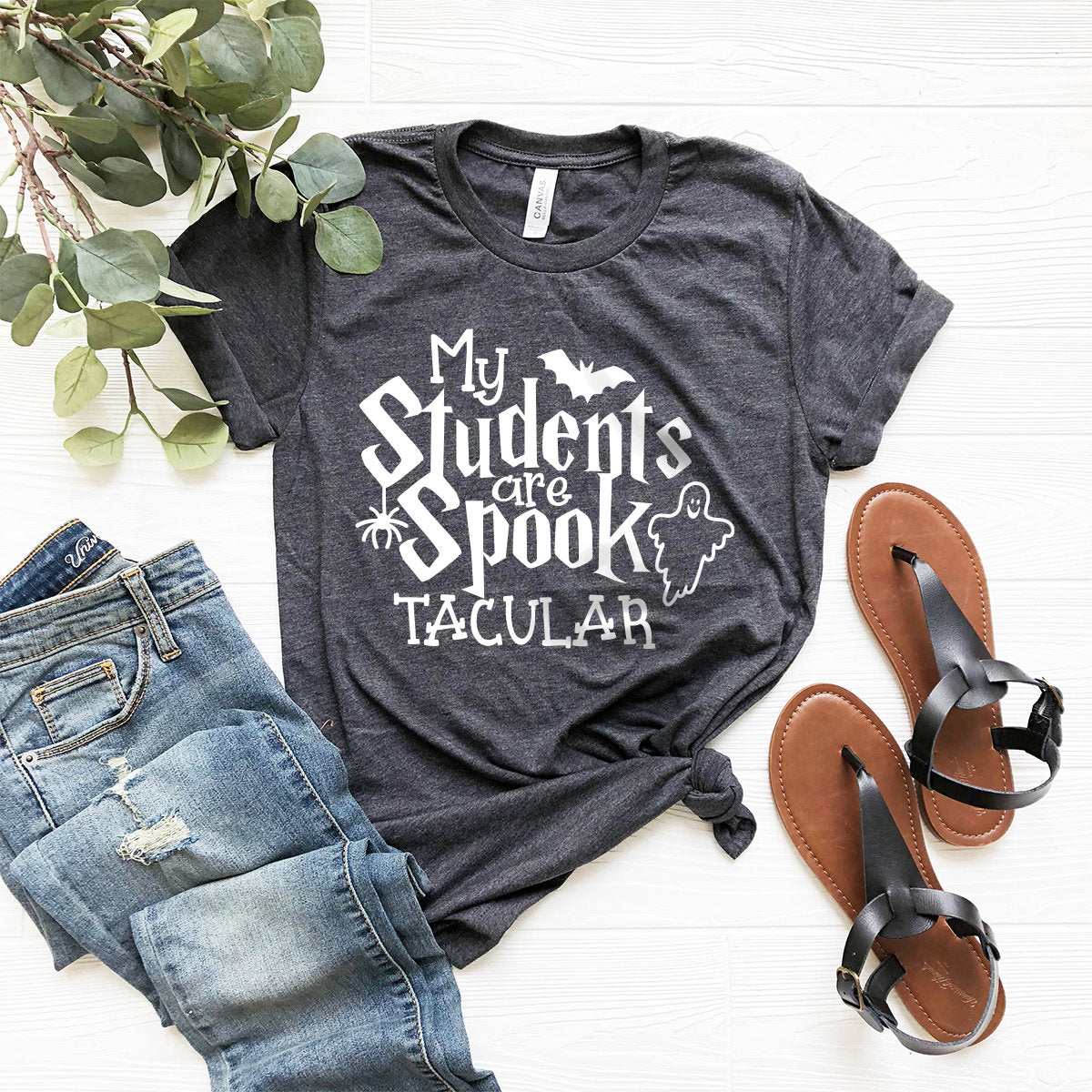Halloween Teacher Shirt, School Halloween Party, Teacher Gift, Halloweeen Shirt, My Student Are Spook Tacular Shirt, Fall Teacher T-Shirt - Fastdeliverytees.com