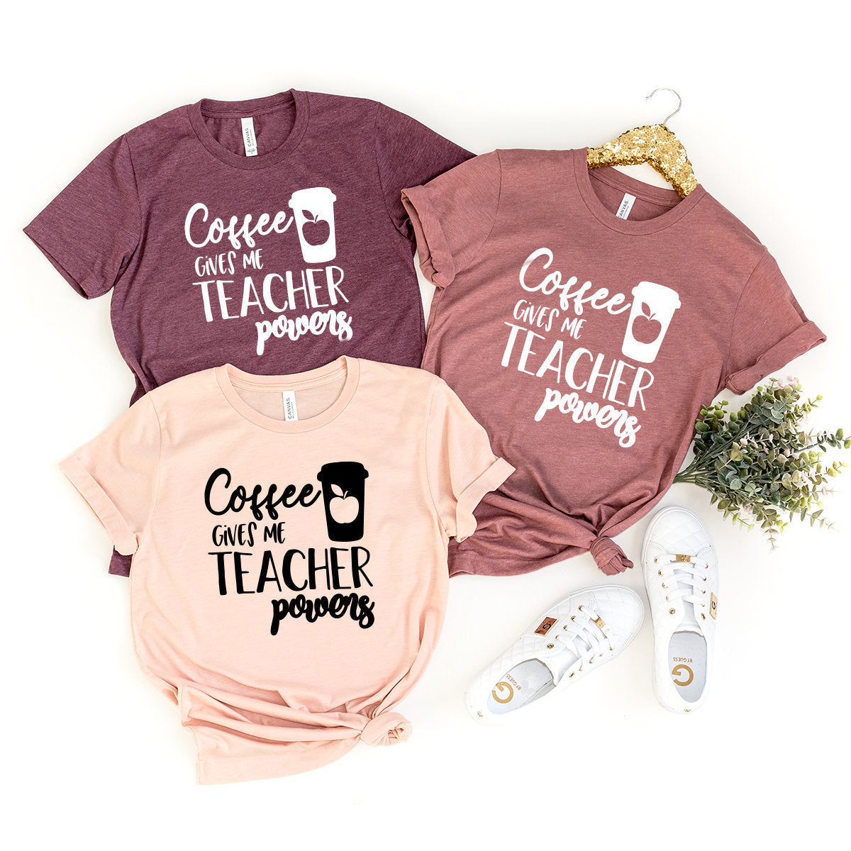 Teacher T-Shirt, Funny Teacher Shirt, Teacher Life Shirt, Gift For Best Teacher, Coffee Gives Me Teacher Powers Shirt, Teacher Gifts - Fastdeliverytees.com