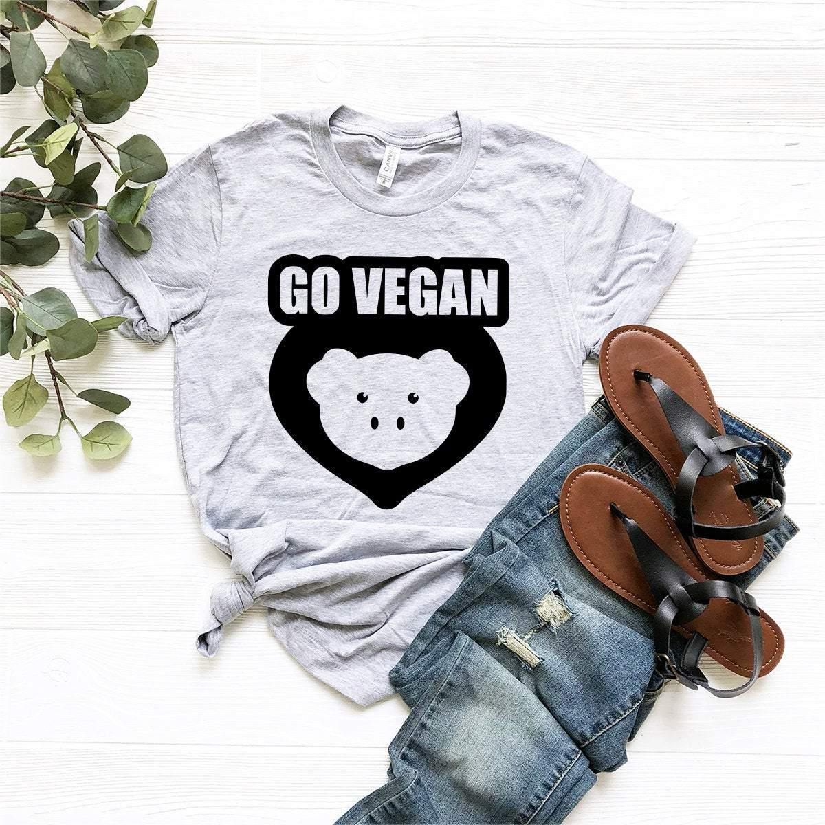 Funny Vegan Shirt, Go Vegan T-Shirt, Animal Rights Tee, Save Animal Shirt, Vegetarian Shirt, Vegan Tee, Animal Activist Shirt, Vegan Gift - Fastdeliverytees.com