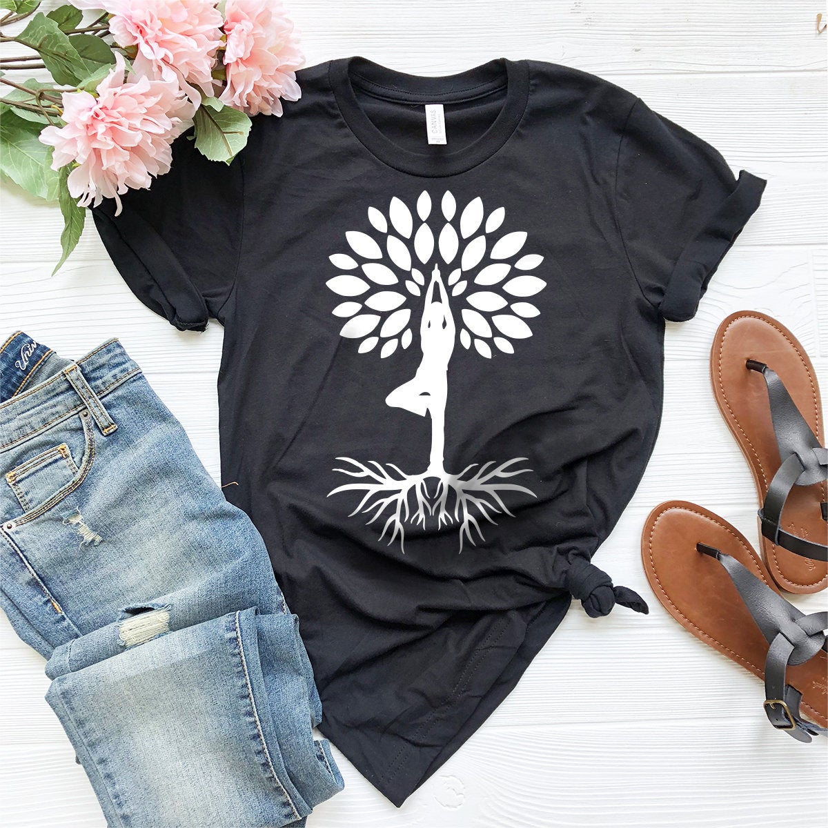 Yoga Shirt, Yoga Tree T-Shirt, Meditation Shirt, Yogie Tree Shirt, Yoga T-Shirt, Yoga Lover Shirt, Yoga Tee, Funny Yoga Tee, Yoga Gift - Fastdeliverytees.com