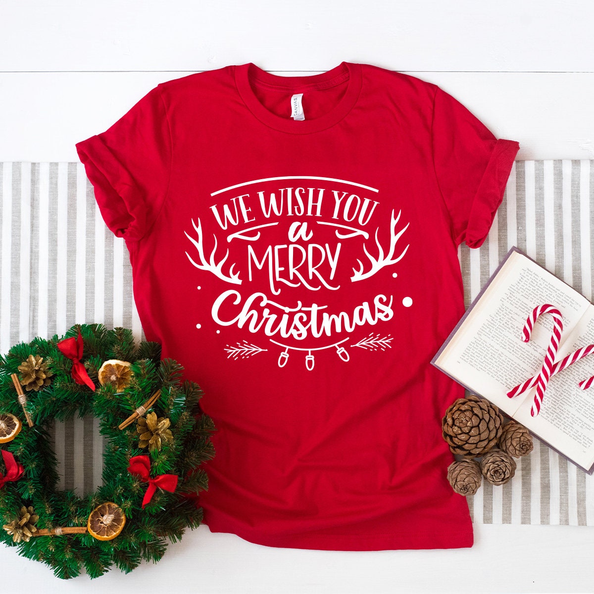 We Wish You A Merry Christmas T-Shirt, Merry Christmas Tshirt, Christmas Party Tee, Christmas Graphic Tee, Christmas Family Shirts - Fastdeliverytees.com