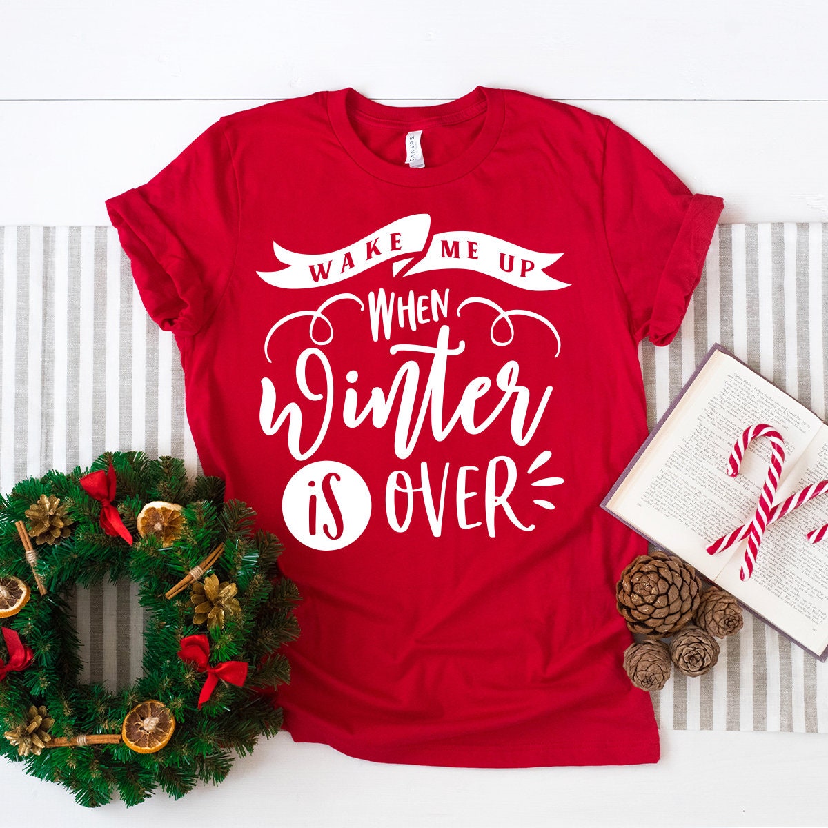 Wake Me Up When Winter Is Over T-Shirt, Winter Hater Tshirt, Funny Christmas Tee, Funny Winter Shirt, Sarcastic Christmas Gift Shirt - Fastdeliverytees.com