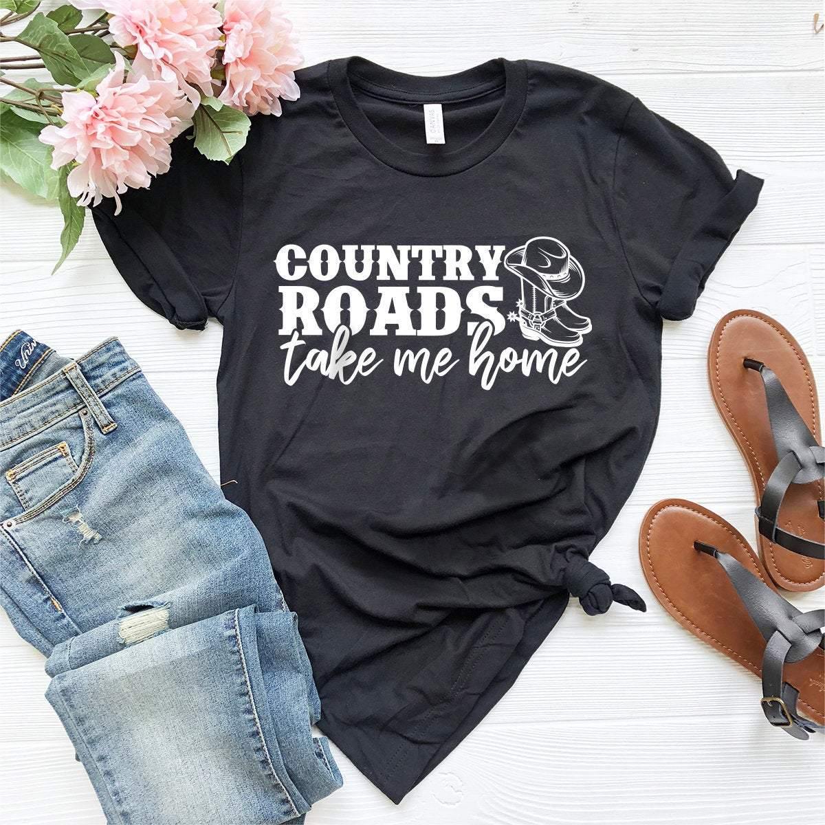 Country Girl Shirt, Western Girl Shirt, Cowgirl Boots Shirt, Southern Girl Shirt, Country Roads Take Me Home Shirt, Southern T-Shirt - Fastdeliverytees.com