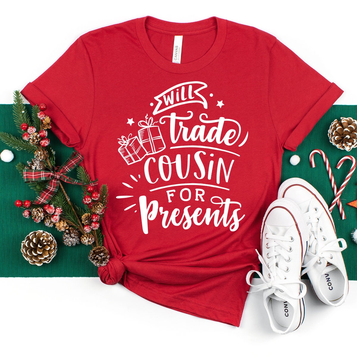 Christmas Family Shirt, Christmas Party Shirt, Xmas 2022 Shirt, Christmas Gift, Christmas 2022 Tee, Will Trade Cousin For a Presents Shirt, - Fastdeliverytees.com