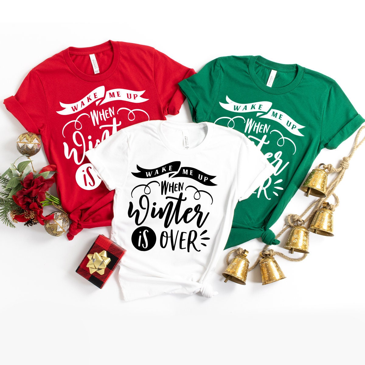 Wake Me Up When Winter Is Over T-Shirt, Winter Hater Tshirt, Funny Christmas Tee, Funny Winter Shirt, Sarcastic Christmas Gift Shirt - Fastdeliverytees.com