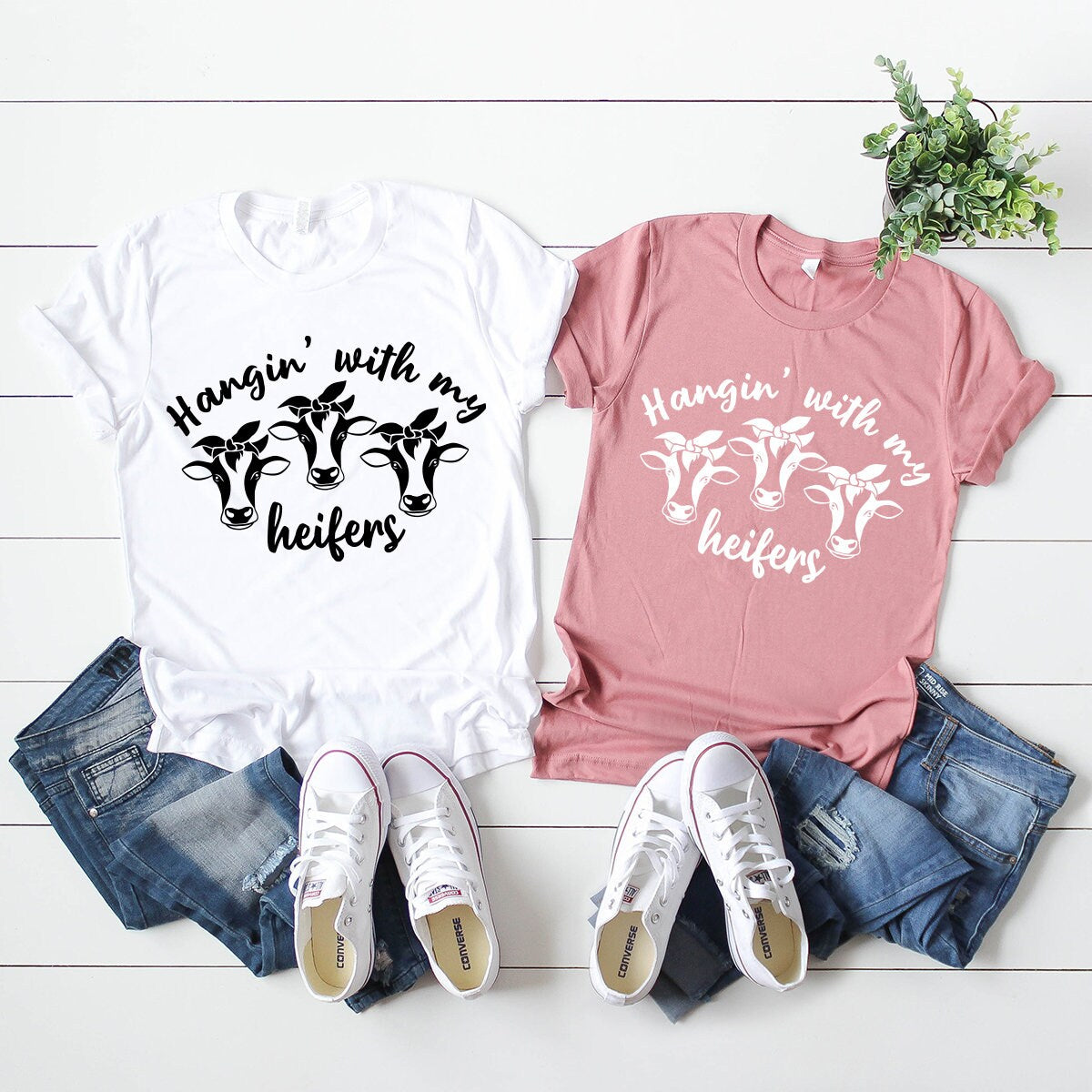Funny Heifer Shirt, Farmer Shirt, Bandana Cow Shirt, Southern Shirt, Country T-Shirt, Girl Country Shirt, Hanging With My Heifers Shirt - Fastdeliverytees.com