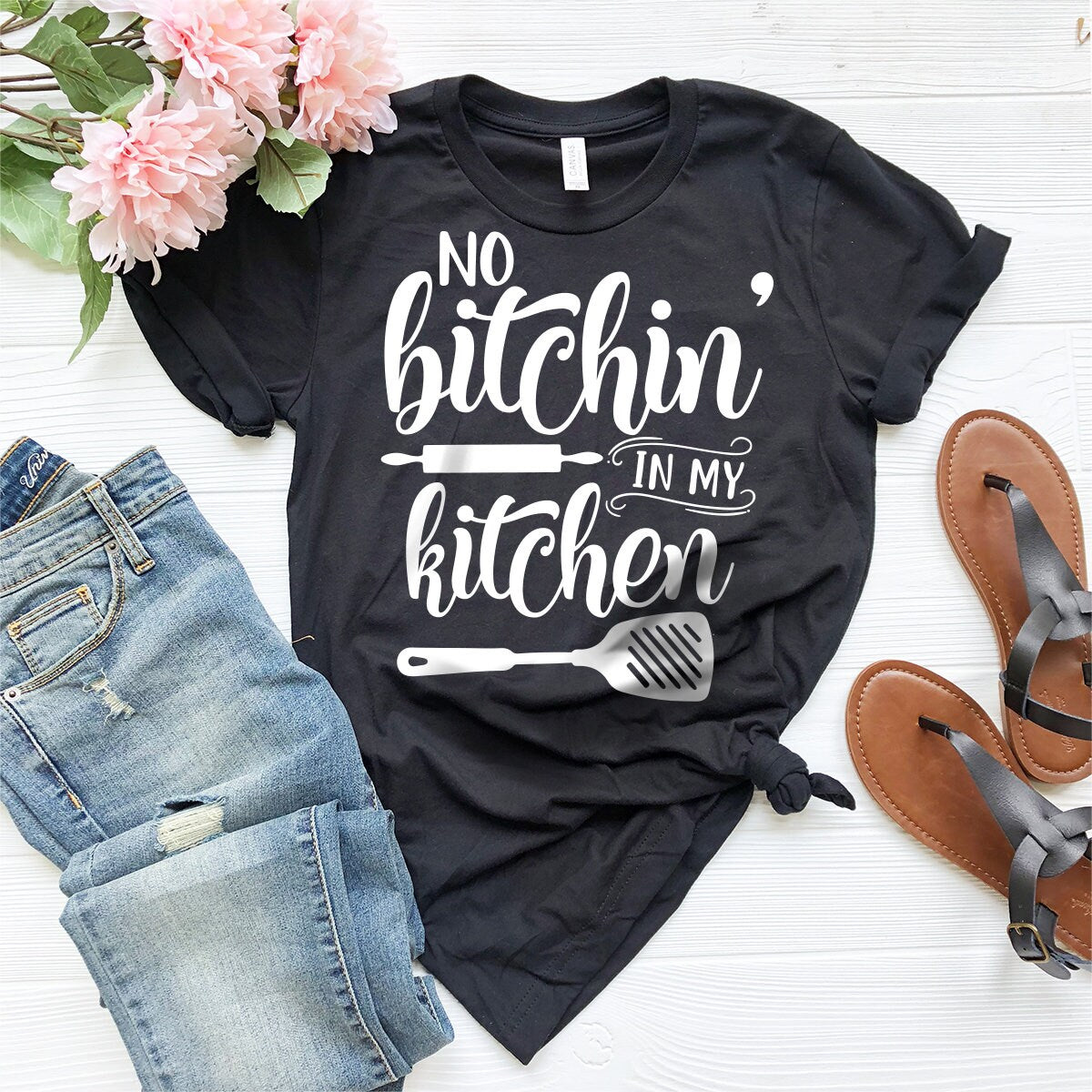No Bitchin In My Kitchen Shirt, Chef Mom Shirt, Chef T Shirt, Baking Women Shirt, Kitchen Shirt, Cook Shirt, Funny Kitchen Shirt, Baking Tee - Fastdeliverytees.com
