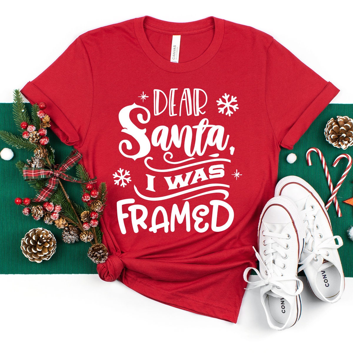 Christmas Holiday Shirts, Santa Claus Shirts, Dear Santa I Was Framed Shirt, Christmas 2022 Tee, Christmas 2022 Party Shirts, Xmas Santa Tee - Fastdeliverytees.com