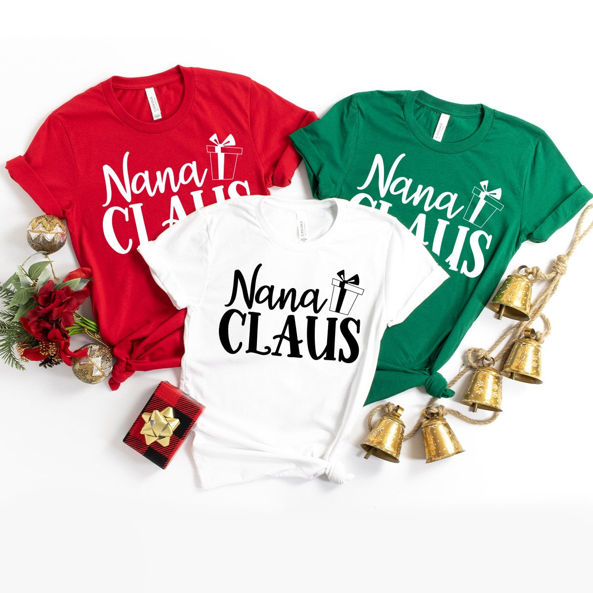 Nana Claus Tee, Nana Gift Shirt, Grandma Christmas Tee, Christmas Gigi Tee, Christmas Shirt, Winter Shirt, Funny Christmas Tee - Fastdeliverytees.com