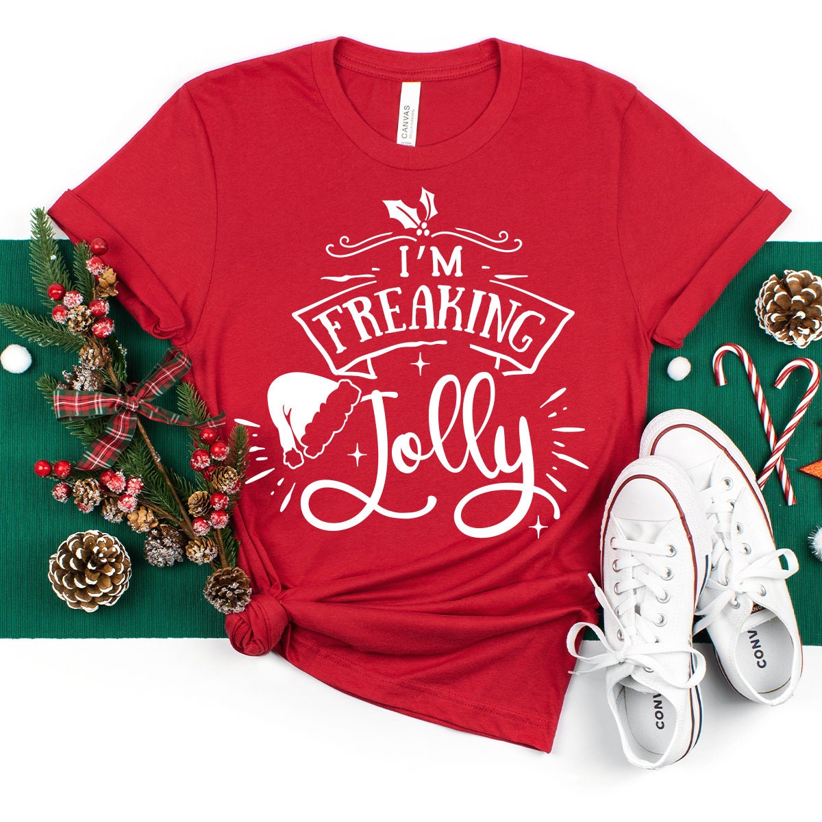 Christmas shirt, I'm Freaking Jolly T-Shirt, Christmas gift, Holiday Shirt, Funny Christmas Shirt, Christmas 2022, Santa shirt, Jolly shirt - Fastdeliverytees.com