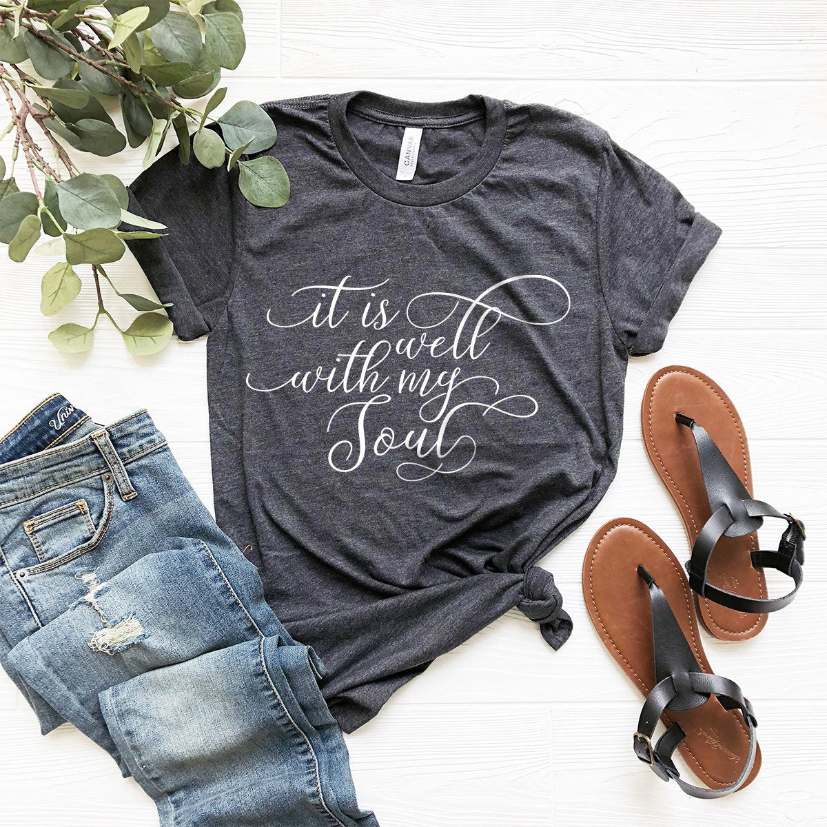 Christian T-Shirt, Hymn Shirt, Jesus Shirt, Bible Verse Shirt, Faith Based Shirt, Cute Christian Tee, It Is Well With My Soul Shirt - Fastdeliverytees.com