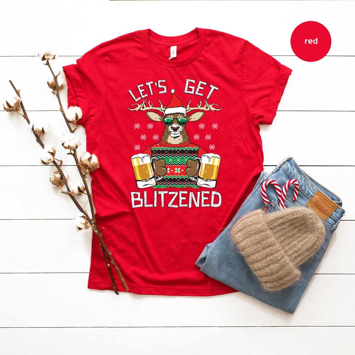 Funny Christmas Shirt, Funny Blitzen Shirt, Funny Reindeer Shirt, Beer Christmas Tee, Drinking Christmas Shirt, Holiday Party Shirt - Fastdeliverytees.com