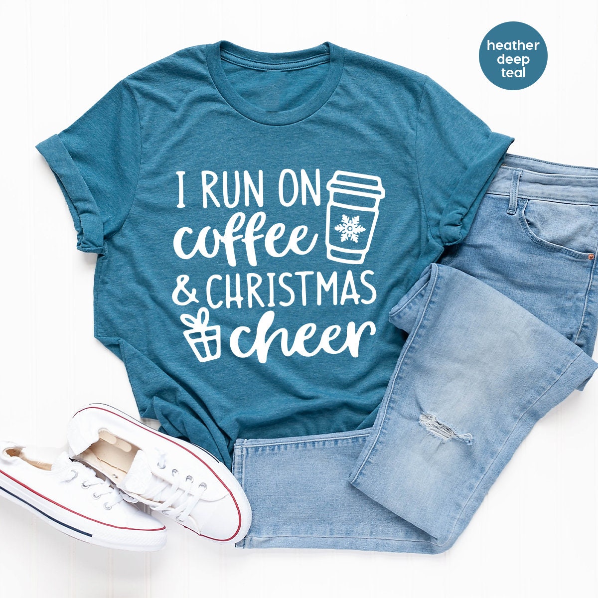 Christmas T Shirt, Christmas Shirt, Christmas Tee, Funny Christmas Tee, Coffee And Christmas Cheer, Women Christmas Tee, Christmas Gift - Fastdeliverytees.com