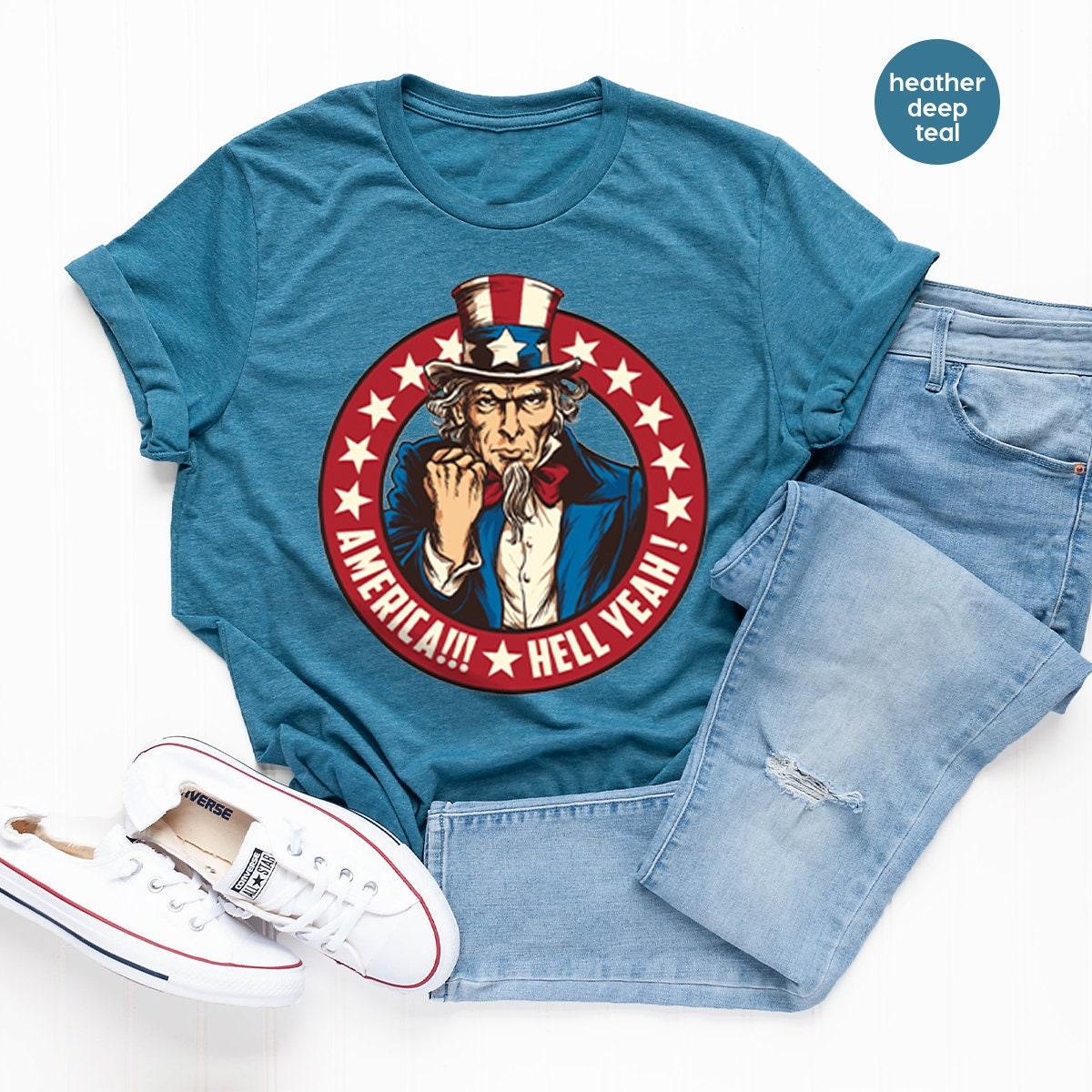 America Shirt, America Hell Yeah, Uncle Sam, Patriotic Shirt, USA Shirt, Election 2020 Shirt, 4th July Shirt, Independence Day, Political T - Fastdeliverytees.com