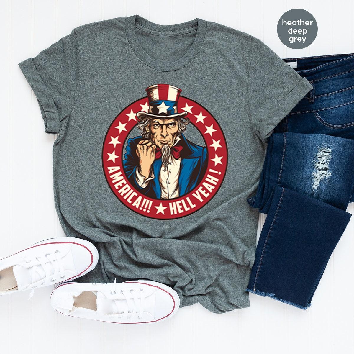 America Shirt, America Hell Yeah, Uncle Sam, Patriotic Shirt, USA Shirt, Election 2020 Shirt, 4th July Shirt, Independence Day, Political T - Fastdeliverytees.com
