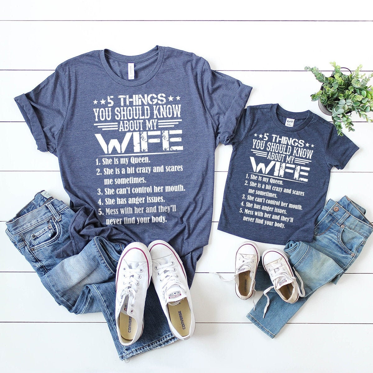Husband And Wife Shirt, Funny Husband Gift, Funny Wife T Shirt, 5 Things You Should Know About My Wife T-Shirt, Best Husband Shirt - Fastdeliverytees.com