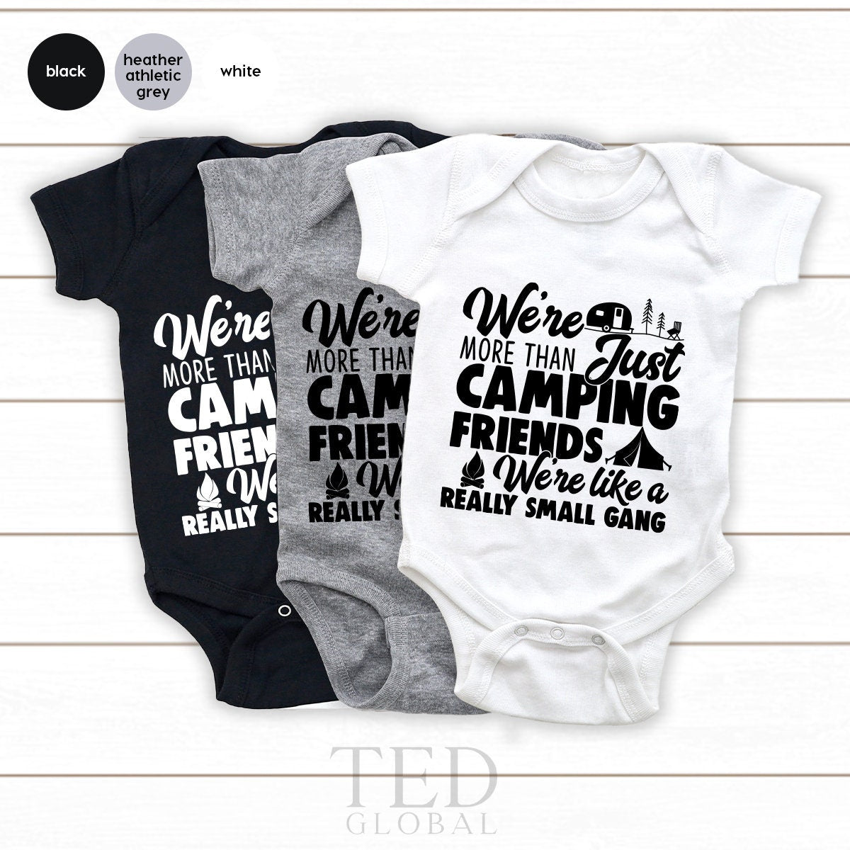 Camping T Shirts, Funny Camping Shirts, Camp Lovers Gift, We're More Than Just Camping Friends We're Like A Really Small Gang T-shirt - Fastdeliverytees.com