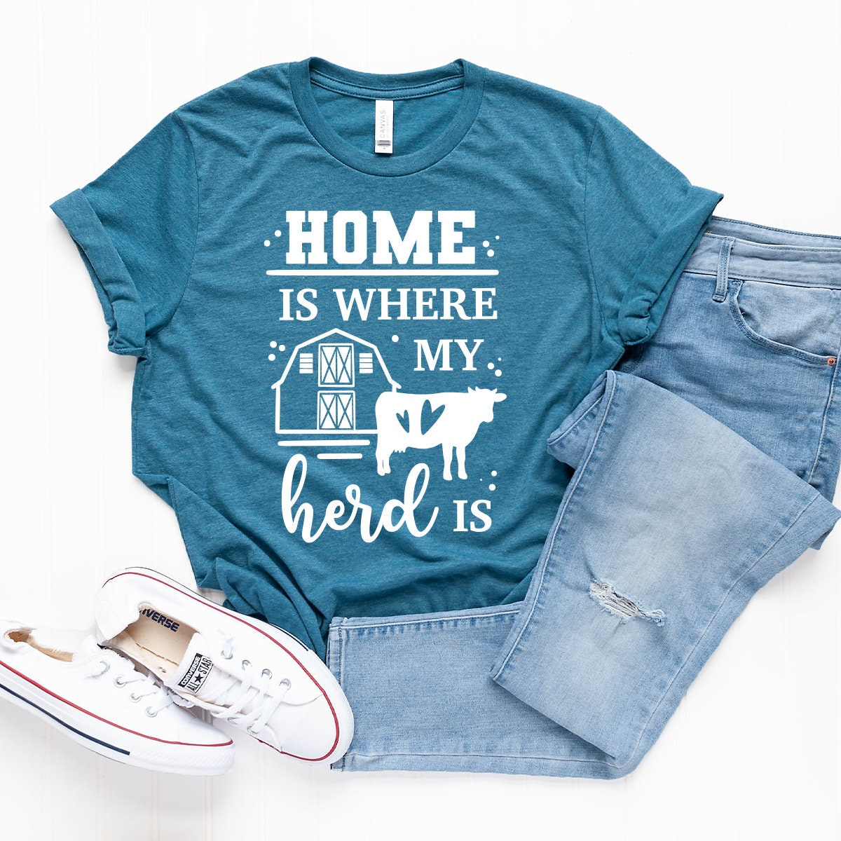 Farmer Shirt, Country Shirt, Home Is Where My Herd Is Shirt, Funny Farming Shirt, Cow Shirt, Shirt For Farmers, Barns Life, Southern Shirt - Fastdeliverytees.com