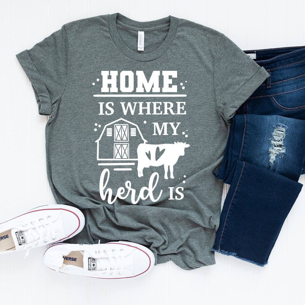 Farmer Shirt, Country Shirt, Home Is Where My Herd Is Shirt, Funny Farming Shirt, Cow Shirt, Shirt For Farmers, Barns Life, Southern Shirt - Fastdeliverytees.com