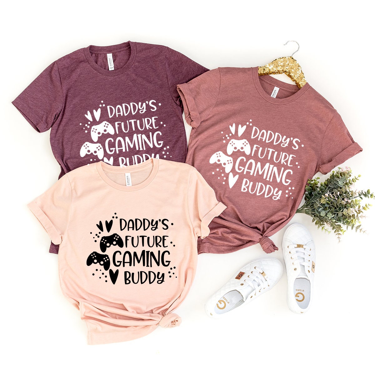 Daddy Gamer T Shirt, Daddy And Baby Shirt, Funny Baby Shirt, Daddy's Gaming Buddy Shirt, New Dad T-Shirt, Gift For Dad, Daddy and Me Shirt - Fastdeliverytees.com