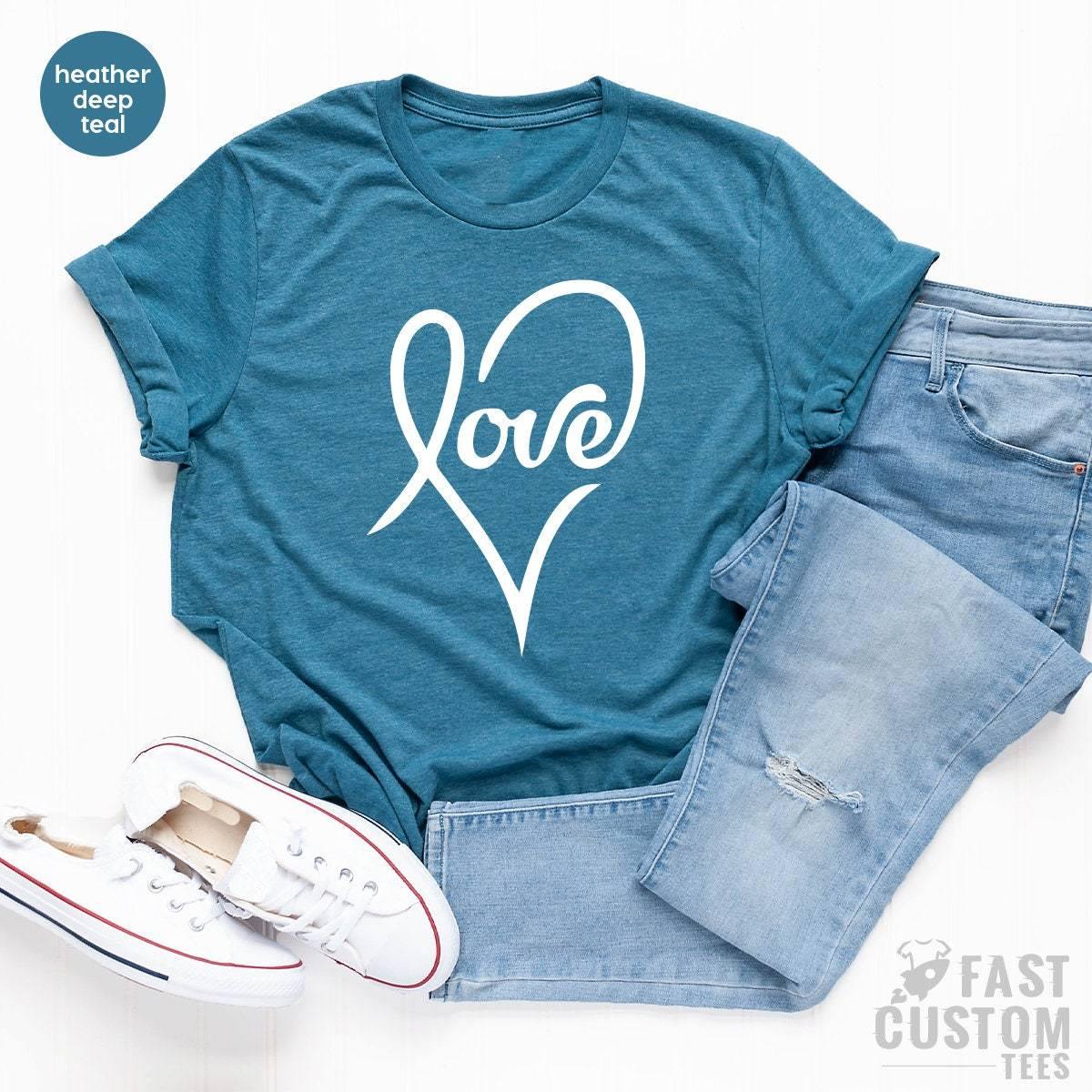 Love With Heart Shirt, Love Shirt, Couple Shirt, Hand Drawn Heart Shirt, Valentines Day Shirt, Valentine Shirt, Couples T Shirt, Lover Shirt - Fastdeliverytees.com