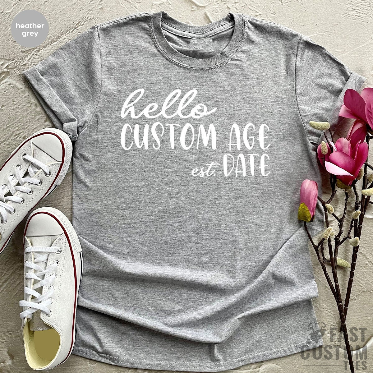 Custom Age Shirt, Custom Birthday Tee, Custom Birthday Gift, Birthday Party Tee, Personalized Birthday Shirt, Custom T Shirt - Fastdeliverytees.com