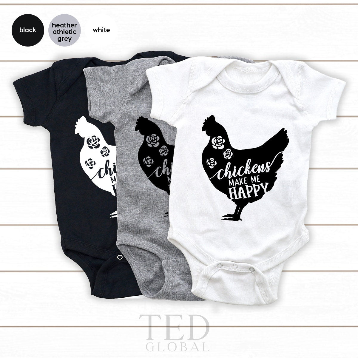 Chicken TShirt, Chicken Lover T Shirt, Funny Chicken Tee, Floral Chicken Shirt, Chicken Make Me Happy, Chicken Farmer Shirt, Farm Mom Shirt - Fastdeliverytees.com