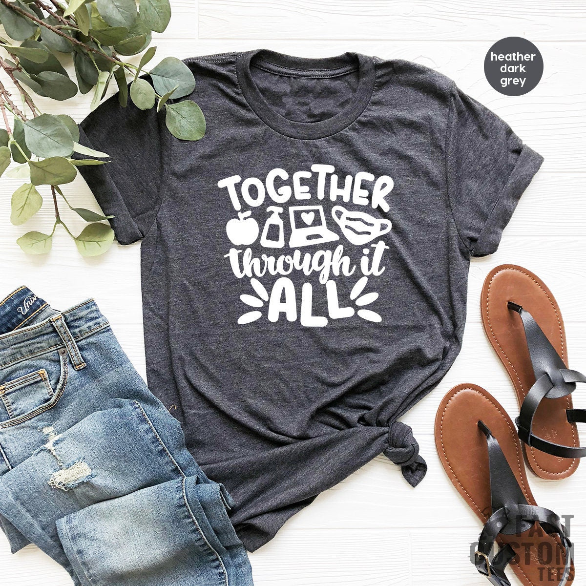 Online School Tee, Together Through It All, Distance Learning Tee, Gift For Teachers, Funny Teacher Tee, Teacher Gift - Fastdeliverytees.com