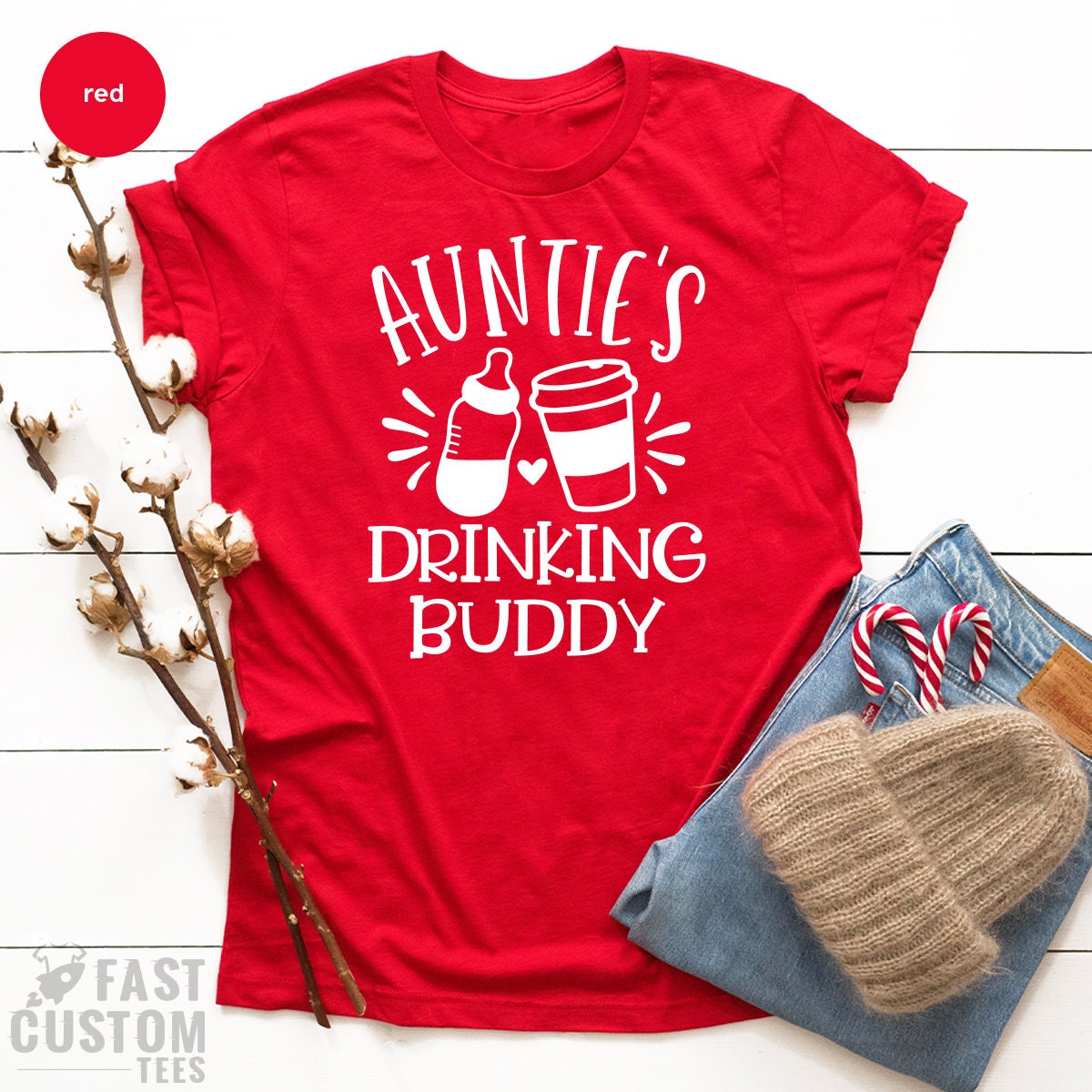 New Aunt Shirt, New Auntie Gift, Aunt TShirt, Auntie T Shirt, Gift For Aunt, Auntie's Drinking Buddy Tee, Aunt Birthday Shirt, Aunt Tee - Fastdeliverytees.com