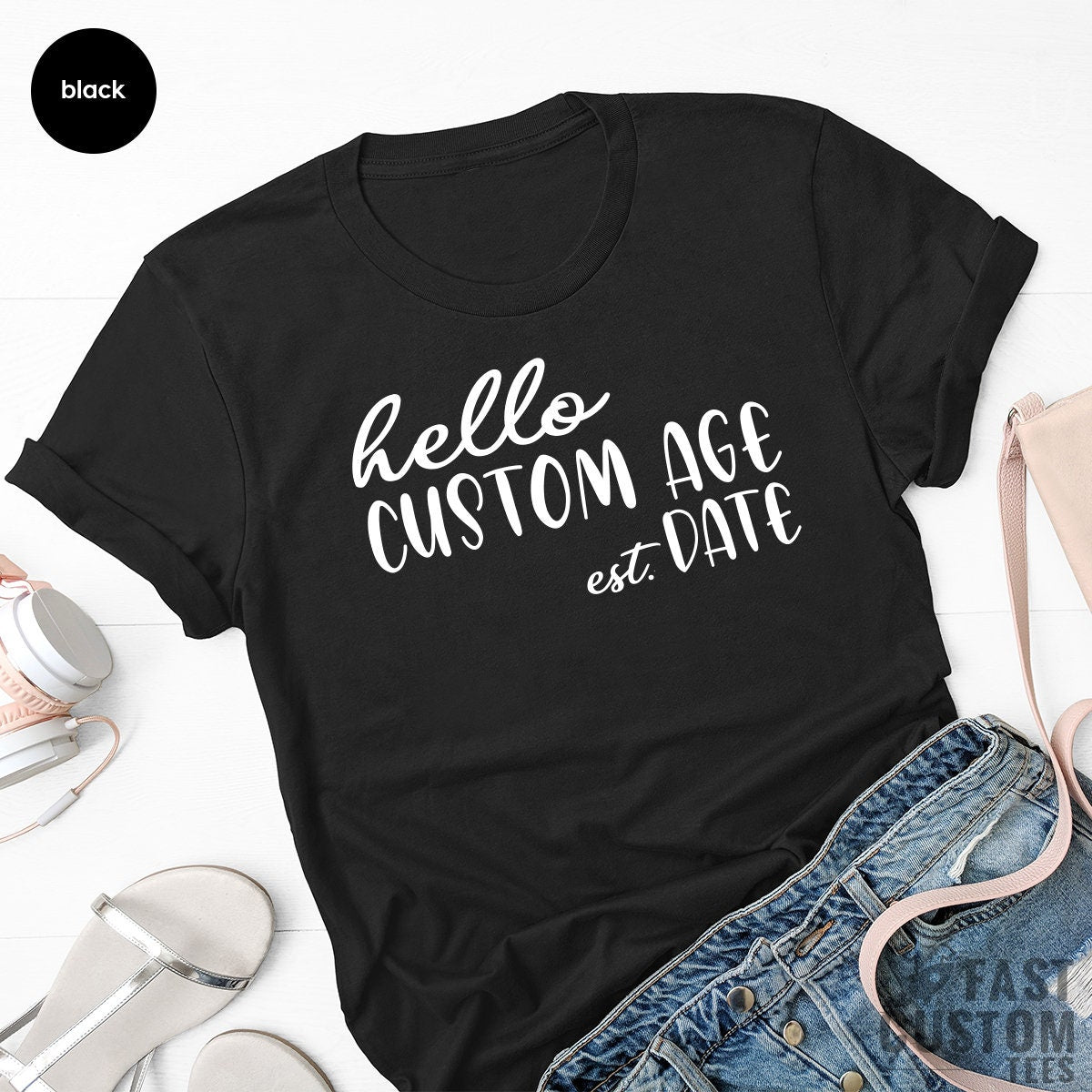 Custom Age Shirt, Custom Birthday Tee, Custom Birthday Gift, Birthday Party Tee, Personalized Birthday Shirt, Custom T Shirt - Fastdeliverytees.com